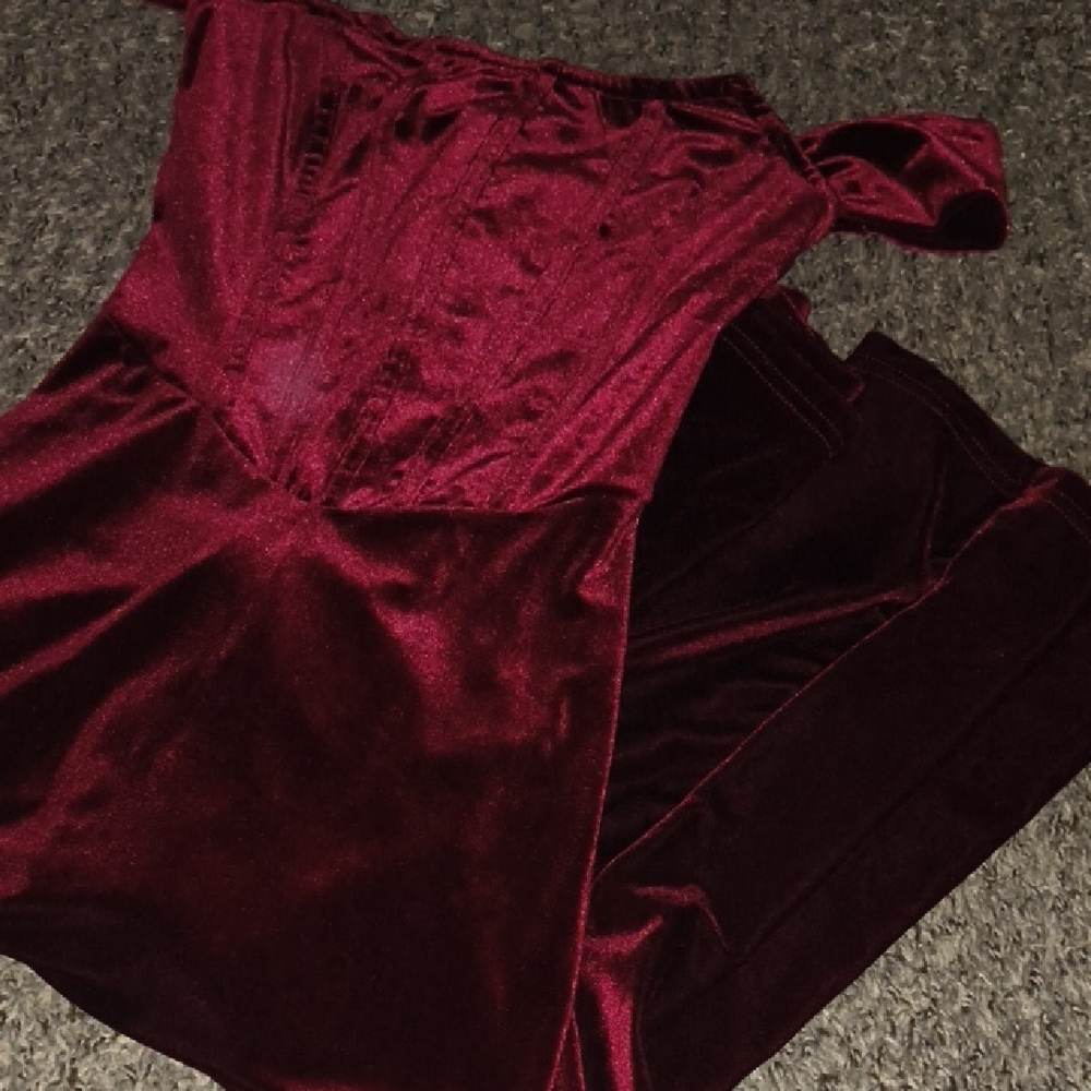 Elegant Burgundy Dress